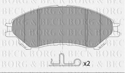 BORG & BECK bbp2465 -  Комплект тормозных колодок, дисковый тормоз